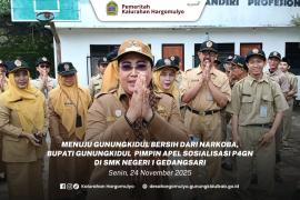 MENUJU GUNUNGKIDUL BERSIH DARI NARKOBA,  BUPATI GUNUNGKIDUL  PIMPIN APEL SOSIALISASI P4GN